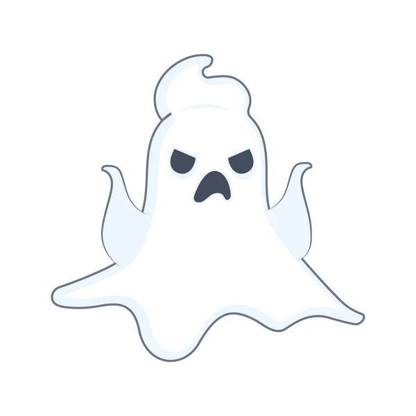 Halloween geest wordt angstaanjagende illustratie — Stockvector