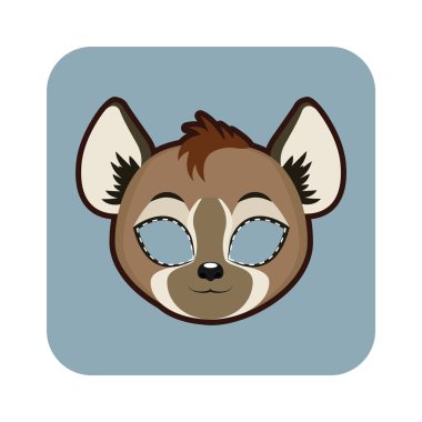 Hyena mask for various festivities, parties, activities clipart