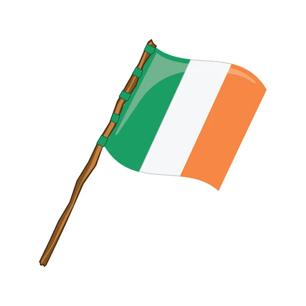 아일랜드 그림의 국기 — 스톡 벡터