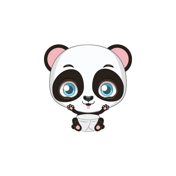 Niedliche Baby Panda Illustration — Stockvektor