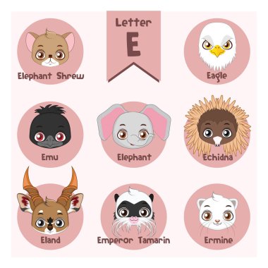 Hayvan portre alfabesi - E Harfi