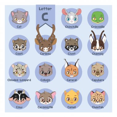Hayvan portre alfabesi - harfi C