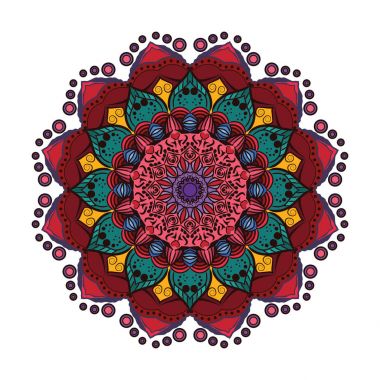 Güzel renkli mandala 5
