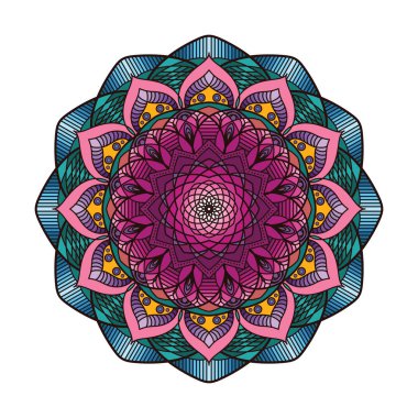 Güzel renkli mandala 6