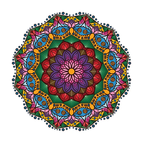 Lovely colorful mandala 1 — Stock Vector