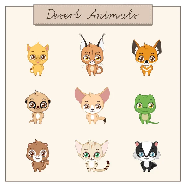 Collection of desert animals