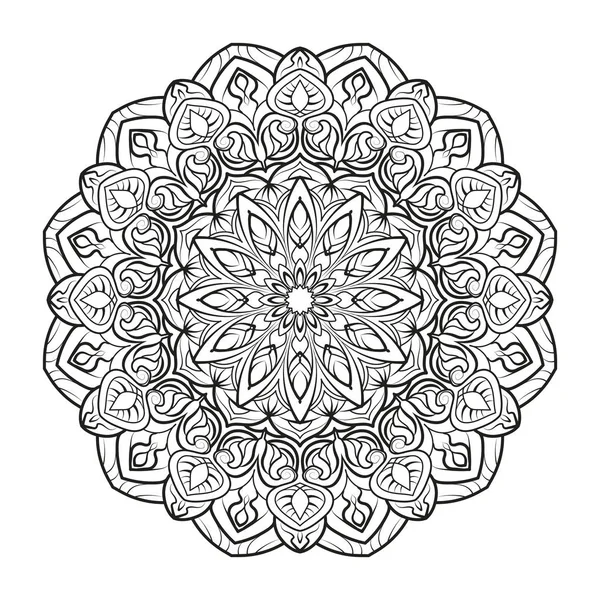 Szép mandala felnőtt színező könyvek — Stock Vector