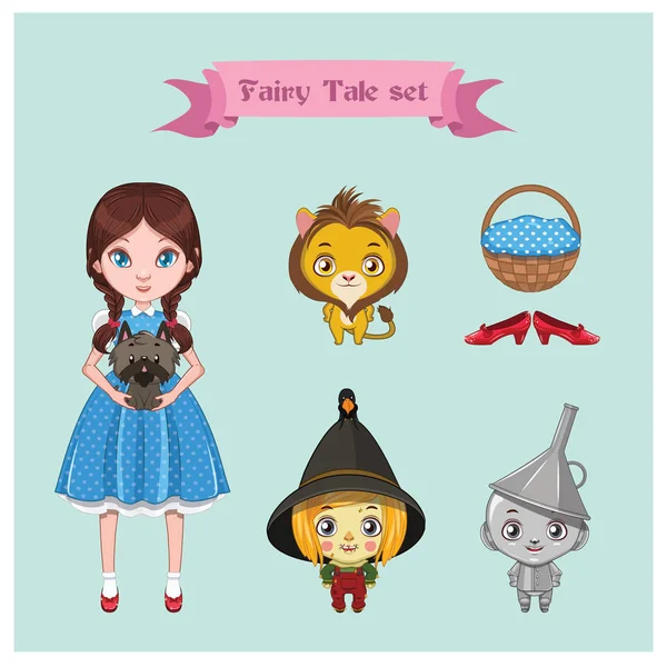 Collection of fairy tale characters — Stock Vector