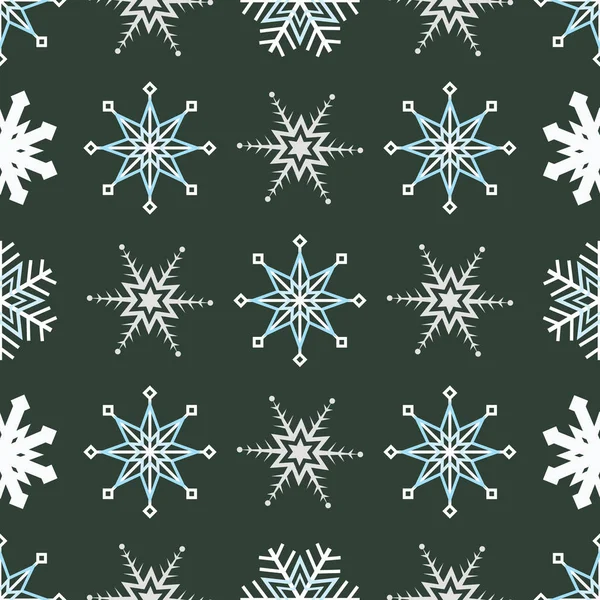 様々 な形状の雪の季節のパターン — ストックベクタ