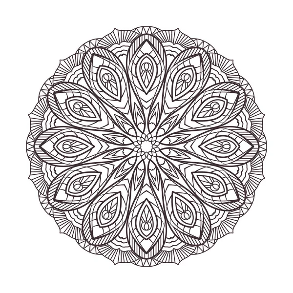 Illusztráció Összetett Gyönyörű Mandala — Stock Vector