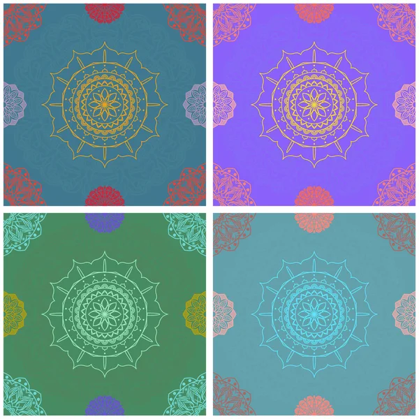 Renkli karmaşık mandala seamless modeli