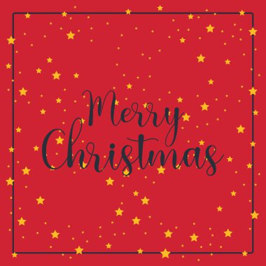 Kırmızı arkaplanı olan basit bir Noel selamlaması