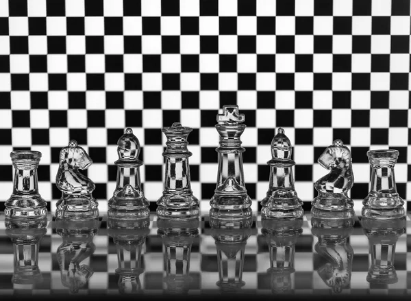 Schach Auf Schwarzem Hintergrund — Stockfoto