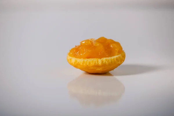 Orange fraîche et citron peal tarte désert — Photo