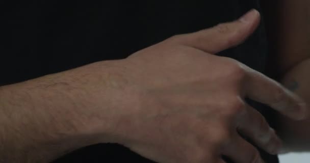 Gerakan Tangan Dan Bahasa Tubuh Dengan Bahasa Isyarat — Stok Video