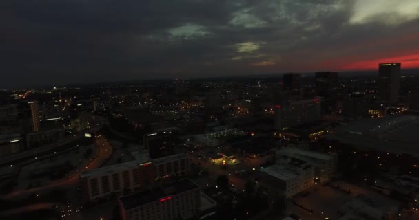 Sonnenuntergang Über Louisville Kentucky Über Dem Fluss — Stockvideo