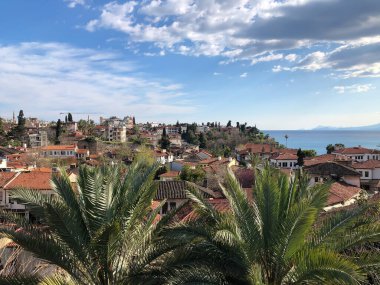 Eski Antalya Kaleici Türkiye 'nin panoramik manzarası