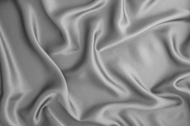 Dalga gri ipek veya saten kumaş arka kapatmak
