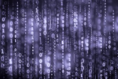 Mavi dijital ikili kod matris arka plan