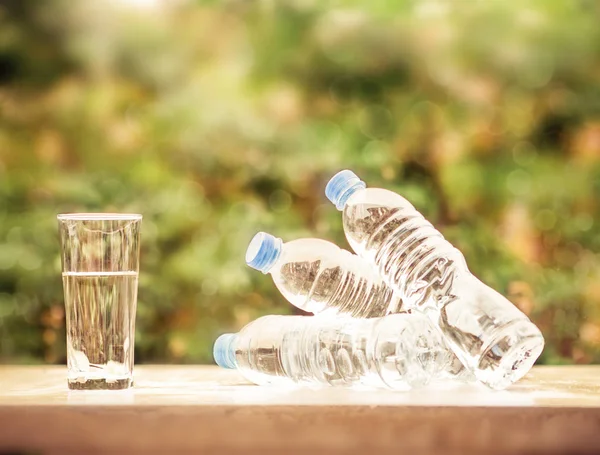 Plastic bottle  fresh drink water — Stock Photo, Image