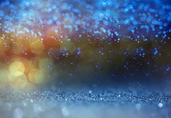 Abstract blur blue  bokeh lighting from glitter texture — Stock Photo, Image