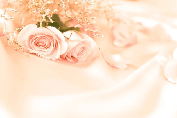 Suaves Flores Rosa Dulce Para Amor Romance Fondo Boda — Foto de Stock