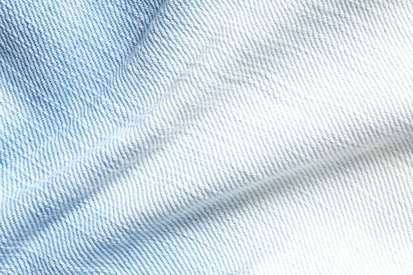 Denim parlak mavi jeans yüzey dalga doku geri ile kapatmak — Stok fotoğraf