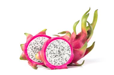 Taze Dragon meyve veya beyaz bac izole Pitahaya meyve