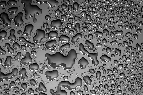 A gota de água abstrata na superfície de luxo brilhante backgr preto — Fotografia de Stock