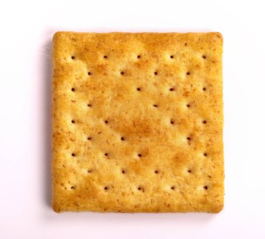 Beyaz arka plan üzerinde sağlıklı kepekli kraker kapatın , 