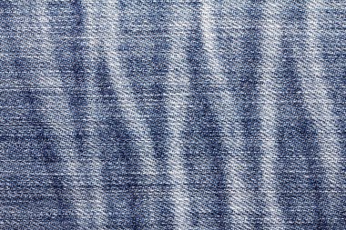 Yakın parlak mavi jeans yüzey bez patten ile denim yukarı te