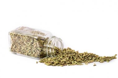 rezene tohumu beyaz arka plan üzerinde kapatın