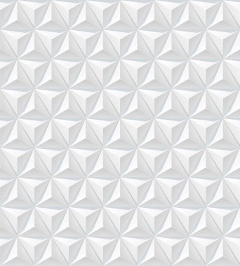 Beyaz 3D arka plan. Piramit deseni. Vektör illüstrasyonu