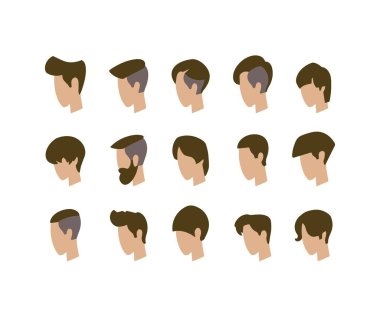 Bir grup avatarla. Gençler. Vektör illüstrasyonu.