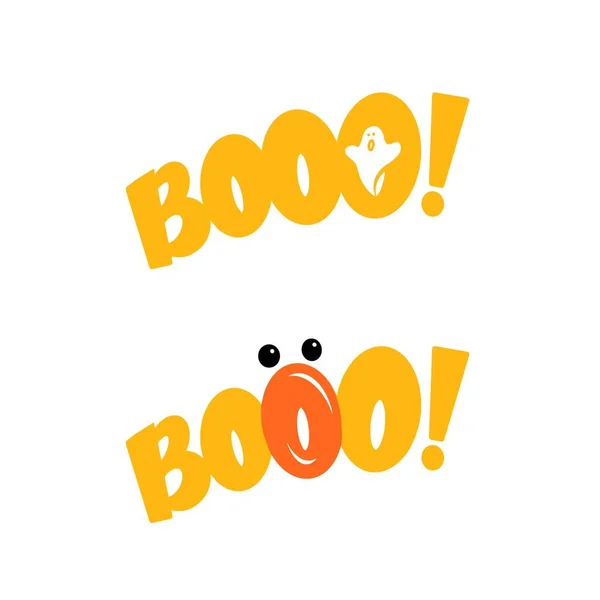 Scream Booo Icône Imprimable Pour Halloween Illustration Vectorielle — Image vectorielle