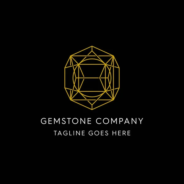 Geometria Sagrada Logotipo Pedra Preciosa Luxo —  Vetores de Stock