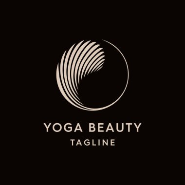 Yin yang soyut sanat logosu