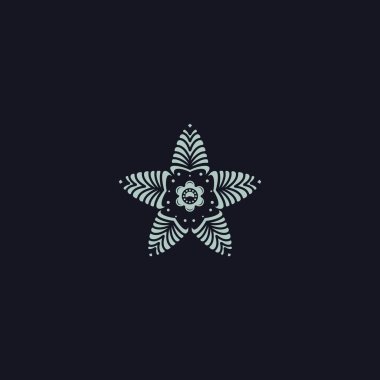 Çiçek şekilli soyut yıldız balığı