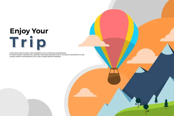Lets Journey Trip Landing Page Background — 스톡 벡터