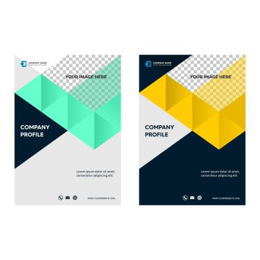 Soyut çokgen şablon tasarımı