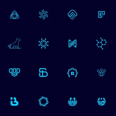 Soyut modern teknoloji şirketi logosu