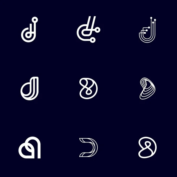 Lettre Moderne Logo Entreprise — Image vectorielle