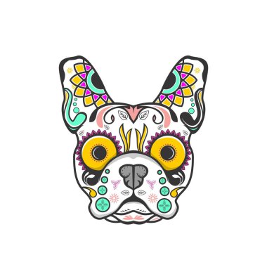 Klasik köpek çizimi soyut illüstrasyon