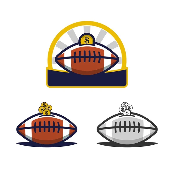 Futebol Caridade Com Logotipo Ilustração Moeda — Vetor de Stock