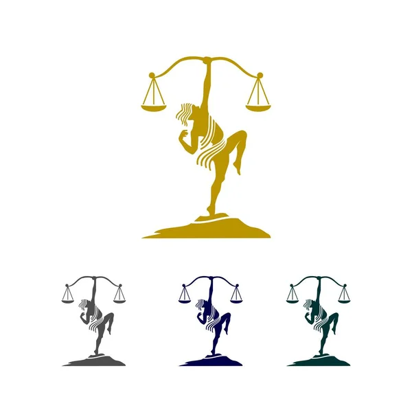 Νομική Δικαιοσύνη Βέλος Εικονογράφηση Λογότυπο — Διανυσματικό Αρχείο
