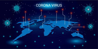 Arkaplan dünyası pandemik korona virüsü