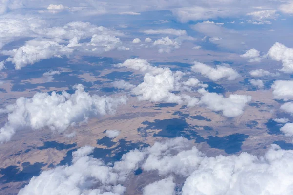 View Plane High Mountains Clouds — Stock Photo, Image