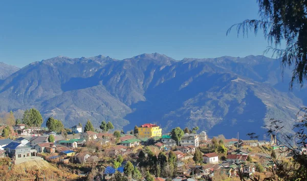 Vogelperspektive Von Tawang Hill Station Tawang Liegt Fuße Des Himalaya — Stockfoto