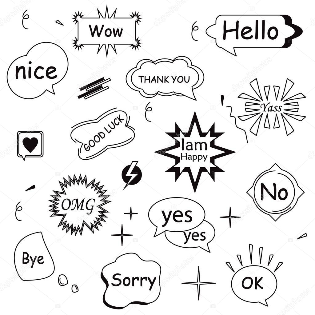 Message icon vector template illustration