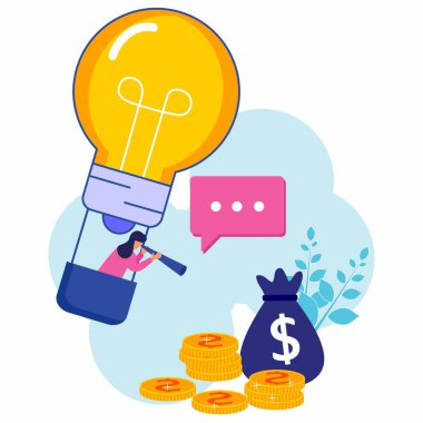 Beyaz arka planda balonlar, dağınık madeni paralar, finansal hizmetler, iş yerinde para biriktirmek ya da biriktirmek,.